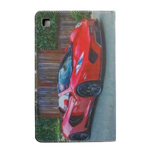 کیف طرحدار (با قاب اصلی) ماشین اسپرت قرمز | تبلت سامسونگ Tab A (T510-T515)