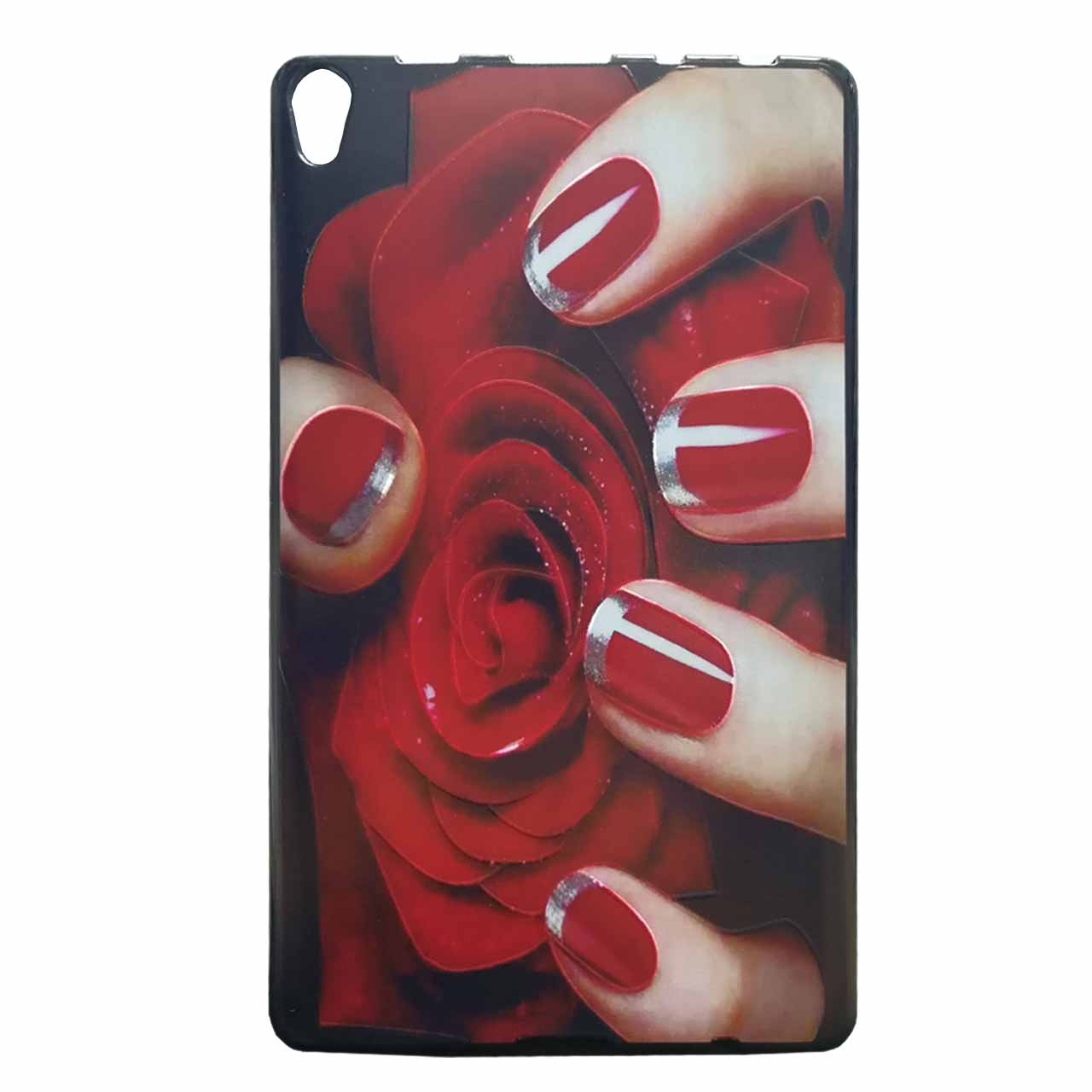 کاور ژله‌ای طرح رز/ تبلت لنوو Tab 3 8 Plus 8703R