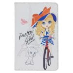 کیف کلاسوری طرح دختر دوچرخه سوار / تبلت سامسونگ Galaxy Tab A8 - X200-X205