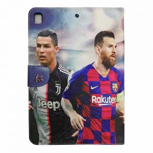 کیف کلاسوری طرح مسی و رونالدو | تبلت اپل iPad 9.7 (Air 1-Air 2-New-Pro 2)