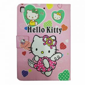 کیف کلاسوری طرح کیتی | تبلت اپل iPad 9.7 (Air 1-Air 2-New-Pro 2)