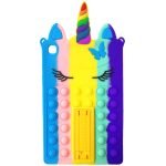 کاور سیلیکونی پاپیت طرح رنگین کمانی 6 / تبلت سامسونگ A7 T500-T505