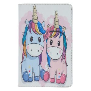 کیف کلاسوری طرح یونیکورن 1 / تبلت سامسونگ Galaxy S6 Lite P610-P615