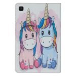 کیف کلاسوری طرح یونیکورن 1 / تبلت سامسونگ Galaxy S6 Lite P610-P615