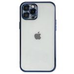 کاور ژله ای شفاف دور آبی گوشی اپل Iphone 13Promax
