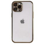 کاور ژله ای شفاف دور طلایی گوشی اپل Iphone 13Promax