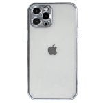 کاور ژله ای شفاف دور نقره ای گوشی اپل Iphone 13Promax