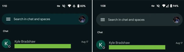 تغییرات ظاهری جیمیل و گوگل چت