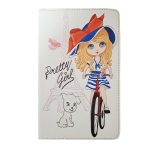 کیف طرحدار (با قاب اصلی) دختر دوچرخه سوار | تبلت سامسونگ Galaxy Tab A9 - X110-X115