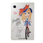 کیف طرحدار (با قاب اصلی) دختر دوچرخه سوار | تبلت سامسونگ Galaxy Tab A9 - X110-X115