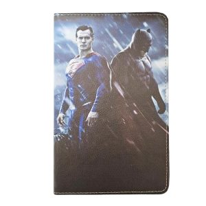 کیف طرحدار (با قاب اصلی) بتمن وسوپرمن | تبلت سامسونگ Galaxy Tab A9 - X110-X115