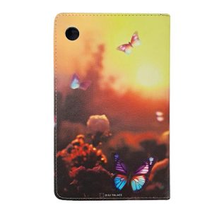 کیف طرحدار (با قاب اصلی) پروانه | تبلت سامسونگ Tab A9 (X110-X115)